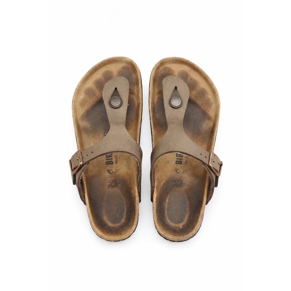 Birkenstock Gizeh Thong Sandals‎ Brown Oiled Leather Cork Footbed EU 36